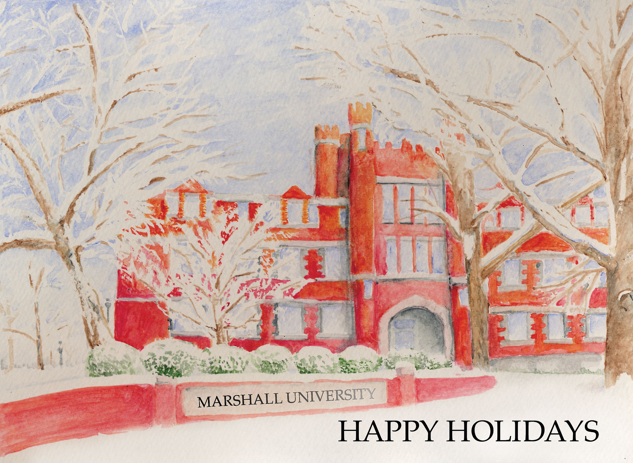 Holiday Card — watercolor painting