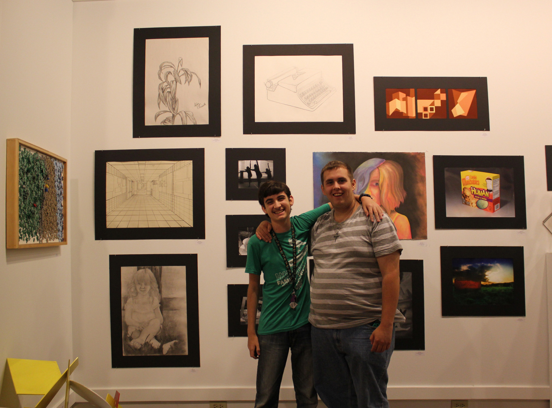 Sophomore Review installation in the Birke Art Gallery