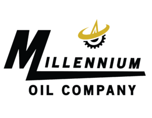 Millennium full logo with white outline