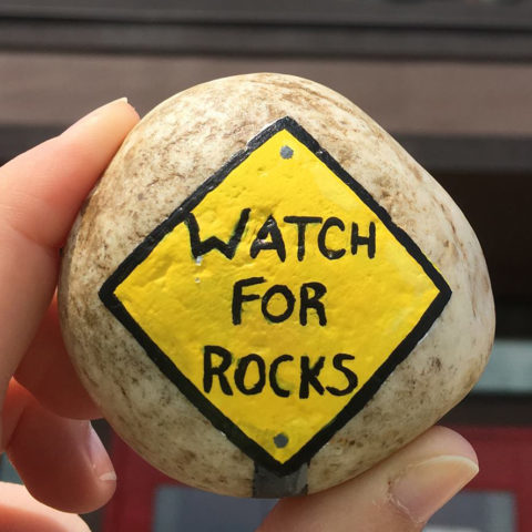 Hand-painted kindness rock