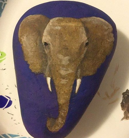 Hand-painted kindness rock